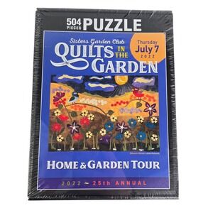 Sisters Oregon 504 Piece Puzzle Quilts In The Garden Tour 2022‎ NEW Collectable